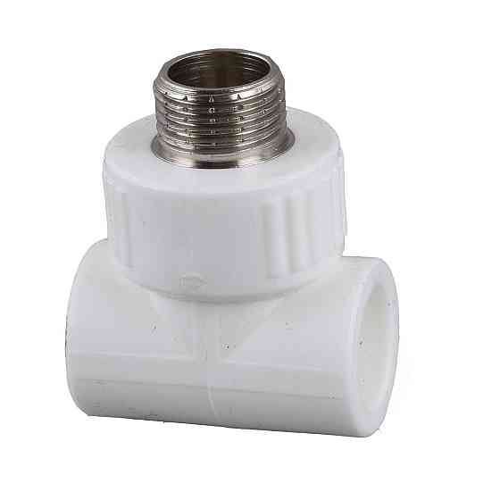 Трійник зовнішня різьба Kalde PPR ф20х3/4 (білий) 2015 (000017882) Київ