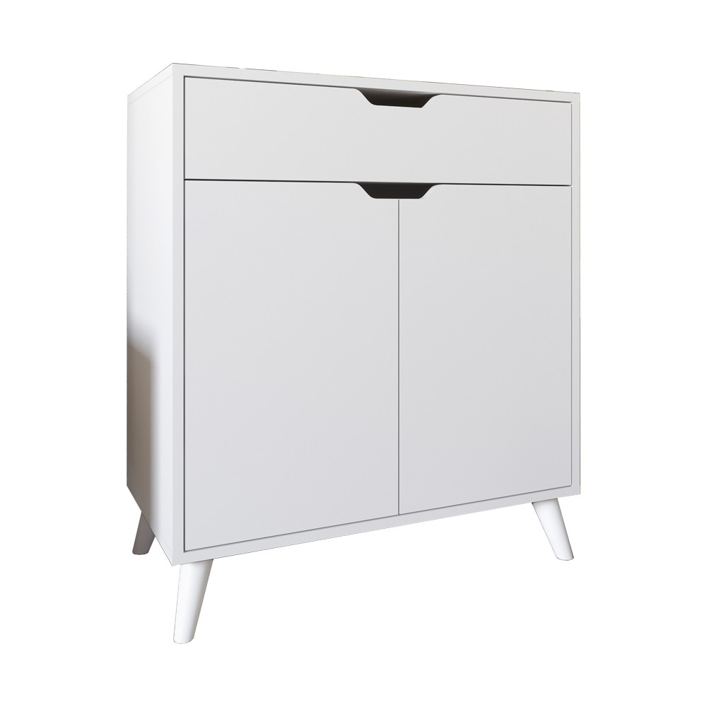 Комод в гостиную с белыми ножками М-ЗОН Борн 750 Нимфеа Альба (белый) (MZN-031043) Львов - изображение 2