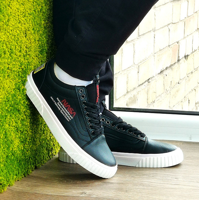 Кросівки NASA Shuttle Чорні Кеди Ванс Жіночі (розміри: 36,37,38,39,40) Відео Огляд Дніпро - фото 2