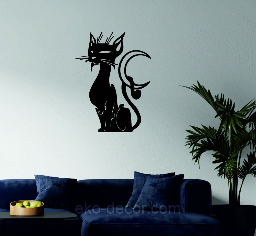 Декоративне настінне 3D Панно «Кіт» Декор на стіну з об'ємом Київ - фото 3