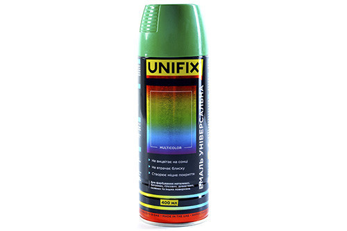 Емаль універсальна акрилова преміум RAL6029 зелений м'ятний глянець 400 мл UNIFIX Рівне - фото 1