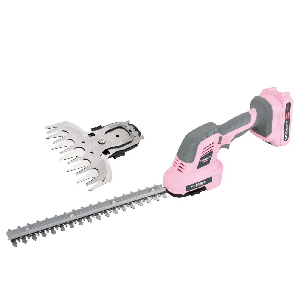 Акумуляторні ножиці-кущоріз Grosser PHS 311 20 В, 305 мм, АКБ 2 А·год, Pink Edition Київ - фото 1