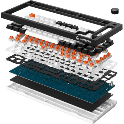 Клавіатура GamePro Asgard Valhalla MK160B Pro 75 RGB Wireless/Bluetooth/USB Black (MK160B Pro) Вінниця - фото 10