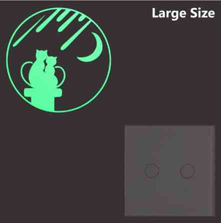 Люминесцентная наклейка с котами для дома 95 мм салатовый Киев