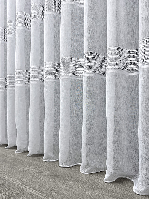 Тюль VR-Textil 2086т Мережка Льон Білий 400х240 см (42-1363) Київ - фото 8