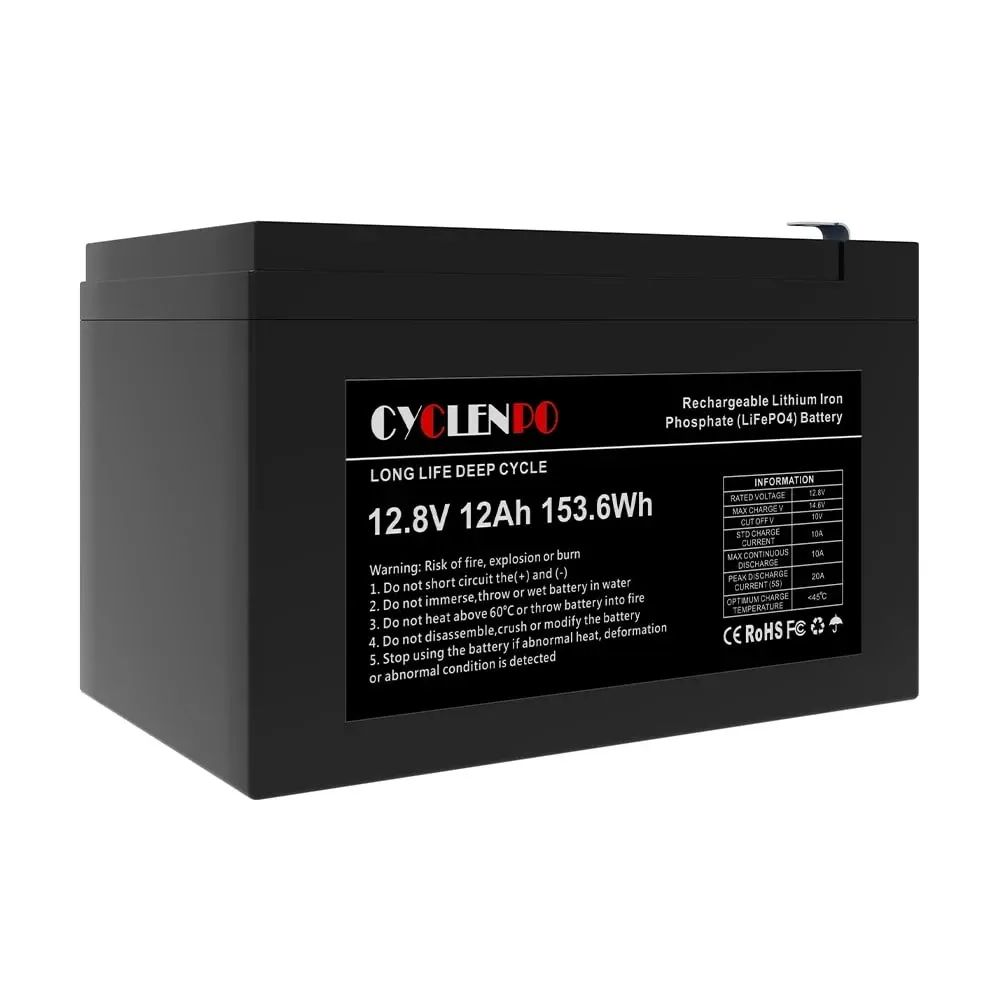 Акумуляторна батарея літій-залізо-фосфатна 12.8В 12Аг Cyclen 12.8V 12AH LiFePo4 (44-00076) Київ - фото 7