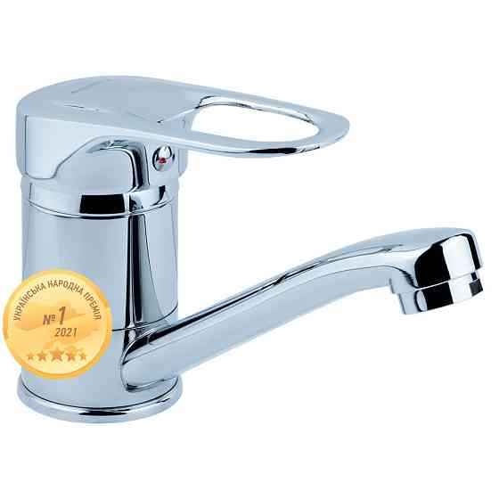 Змішувач MJ Ø40 для кухні гусак прямий 150 мм на шпильці AQUATICA MJ-2B129C (9744120) Київ