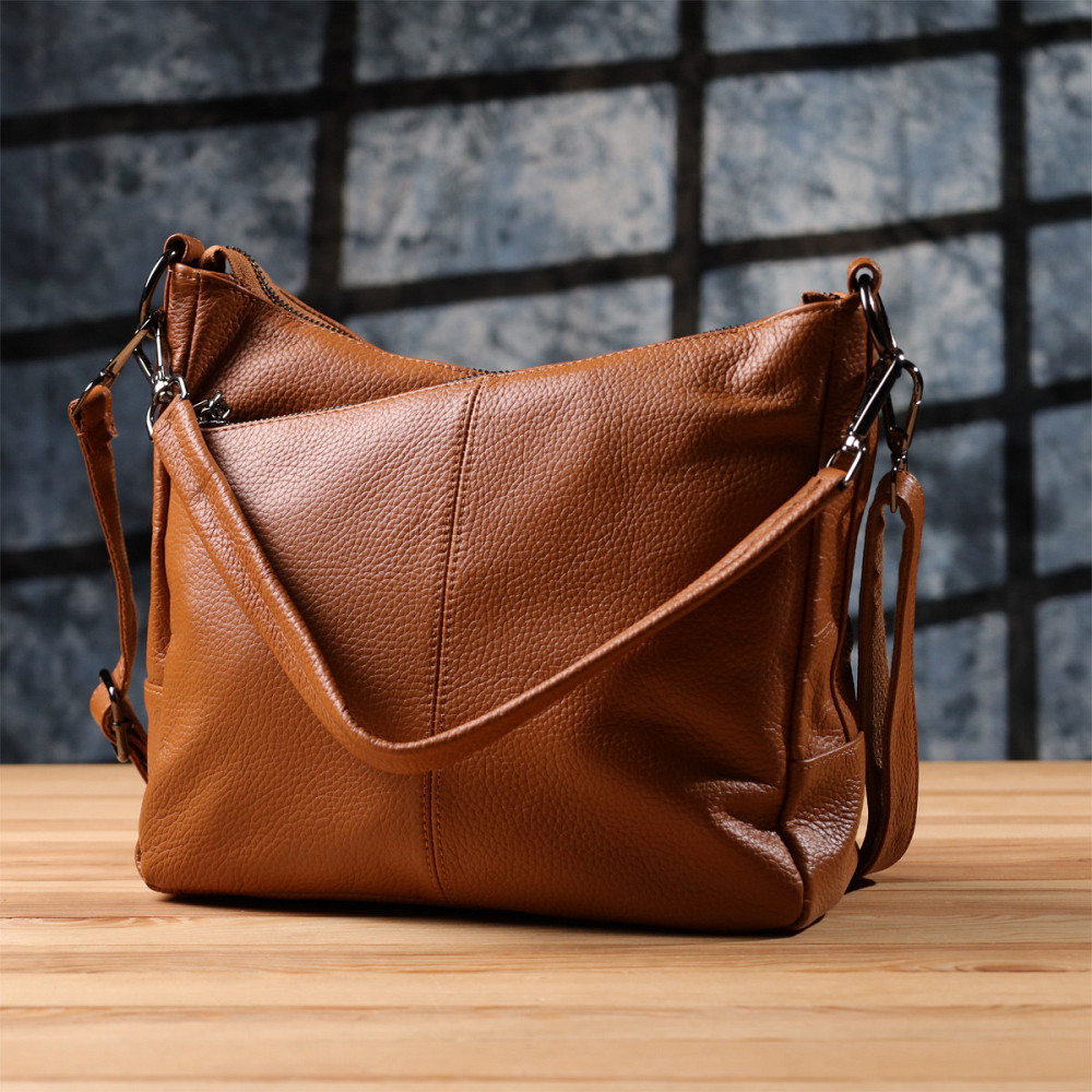 Женская сумка на два отделения из натуральной кожи Vintage 23012 Коричневый Киев - изображение 10