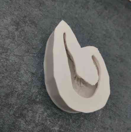 Молд силіконовий Креветка 52 на 77 мм сірий Київ