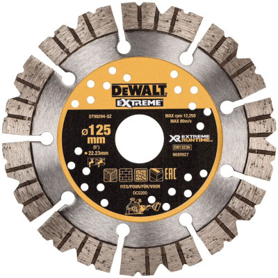 Диск пильный DeWALT алмазный EXTREME, бетон/кирпич, 125х3х22.22 мм (DT90294) Винница - изображение 1