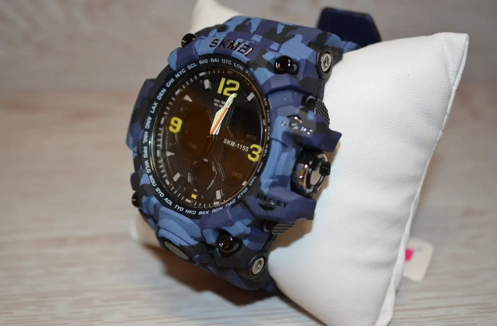 Мужские наручные часы Skmei Hamlet 1155 Синий камуфляж Винница - изображение 6