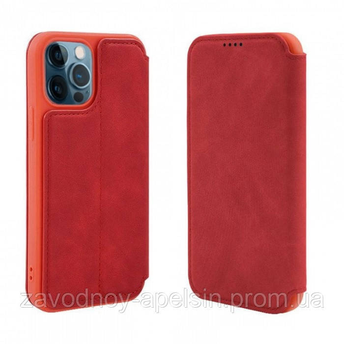 Чехол книжка iPhone 12 Pro кожаный (красный) Одесса - изображение 1