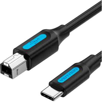 Кабель для принтера USB 2.0 CM/BM 2.0m 2.4А 480Mbps Vention (CQUBH) Винница