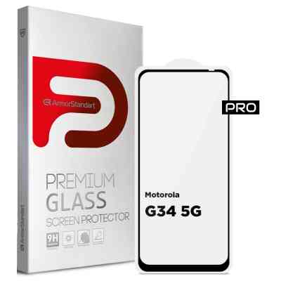Скло захисне Armorstandart Pro Motorola G34 5G Black (ARM73850) Вінниця