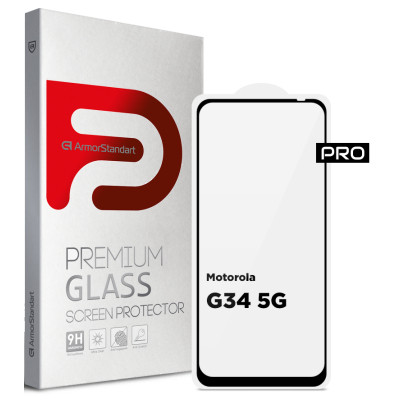 Скло захисне Armorstandart Pro Motorola G34 5G Black (ARM73850) Вінниця - фото 1