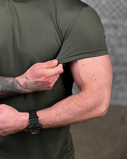 Тактическая потоотводящая футболка  Posadka олива   ДЛ7237 Одесса - изображение 5