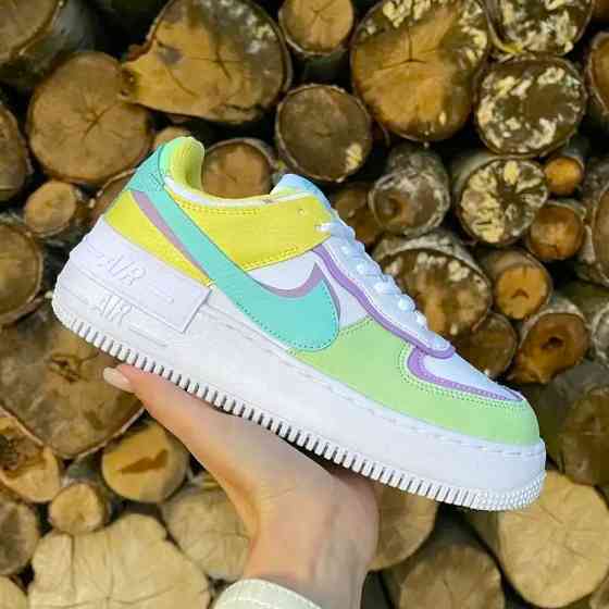 Кроссовки Nike Force Белые Женские Кожаные Форсы Цветные Найк (размеры: 36,37,38,39,40) - 2 Днепр