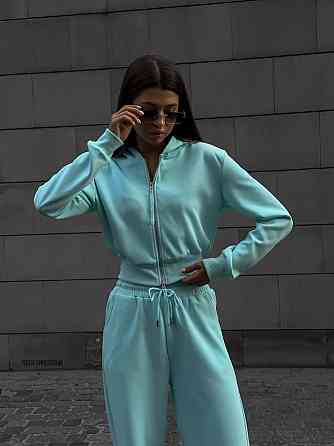 Жіночий стильний повсякденний костюм-двійка турецька двонитка Рожевий, 44/46 Одеса