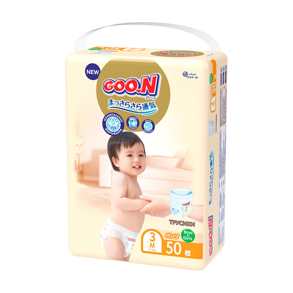 Трусики-підгузки Goo.N Premium Soft для дітей (розмір 3(M), 7-12 kg, 50 шт) Днепр - изображение 16