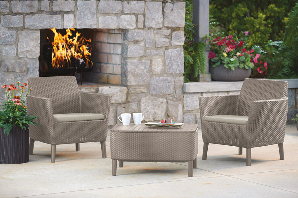 Комплект садових меблів Keter Salemo balcony set, капучіно - пісок Київ - фото 4