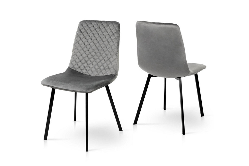 Стілець Некст, чорний/велюр сірий Київ - фото 6