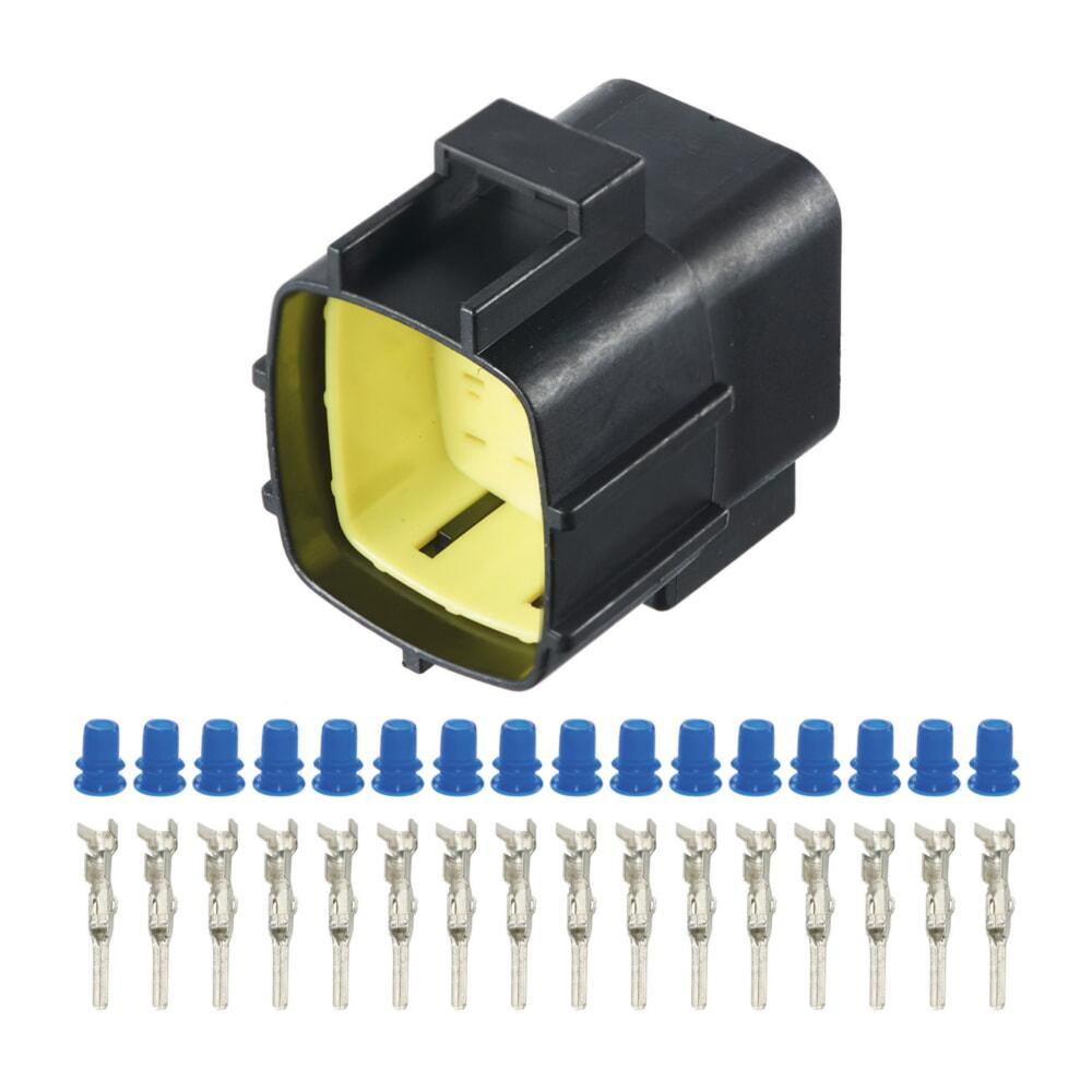 Електричний з'єднувач, 16-контактний Чорний, Пластик Київ - фото 1