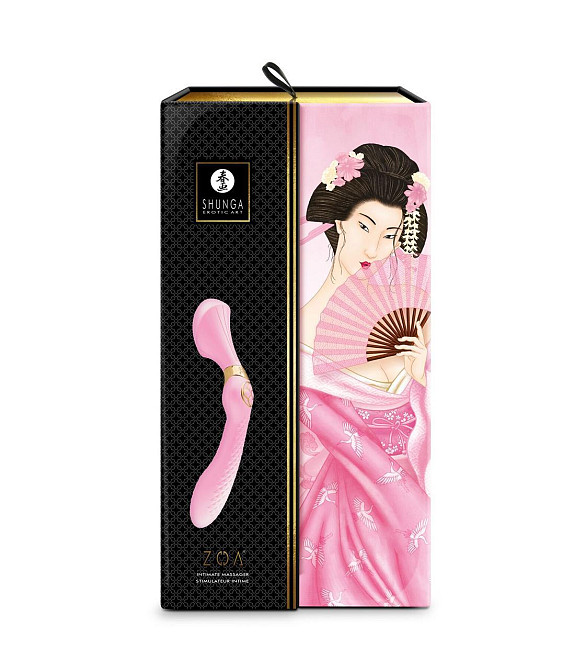 Вибромассажер Shunga Zoa Light Pink, двусторонний Sex Aura Киев - изображение 10