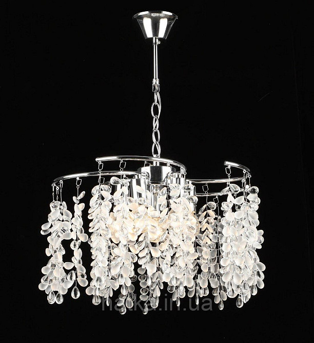 Люстра підвісна кришталева S2493/5, Хром Київ - фото 1