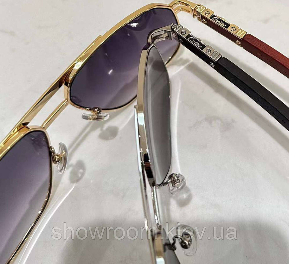 Чоловічі сонцезахисні окуляри (0652) silver lux Київ - фото 3