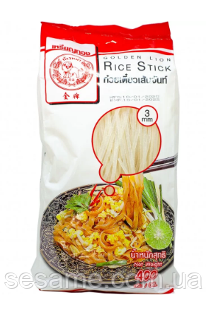Рисовая лапша 3мм Golden Lion 400г Харьков - изображение 1