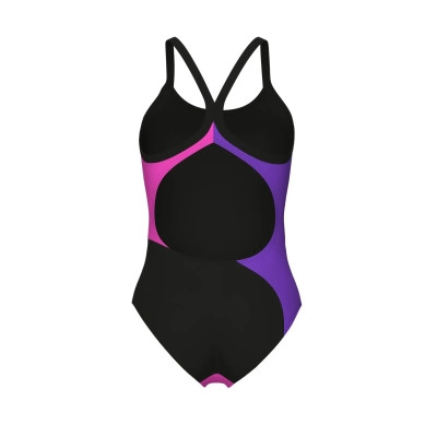 Купальник Arena Multi Slices Swimsuit Lightdro 008094-598 чорний, бузковий, бірюзовий, рожевий 44 (3468337399704) Винница - изображение 5
