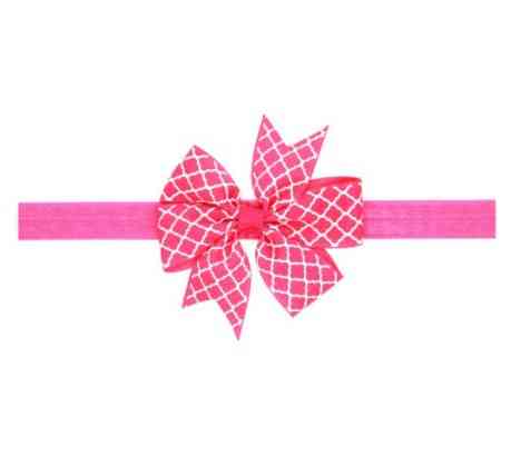 Детская повязка розовая - размер банта 8см, размер универсальный (на резинке) Киев
