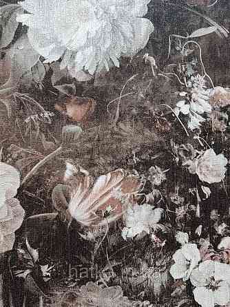 Обои виниловые на флизелине AS creation The Bos 0.53х10 цветы пионы розы астры белые коричневые на черном Киев