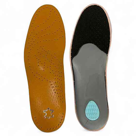 Ортопедичні устілки Insoles Health з супінатором, шкіряні, анатомічні, для підтримки стопи, різні розміри Харків