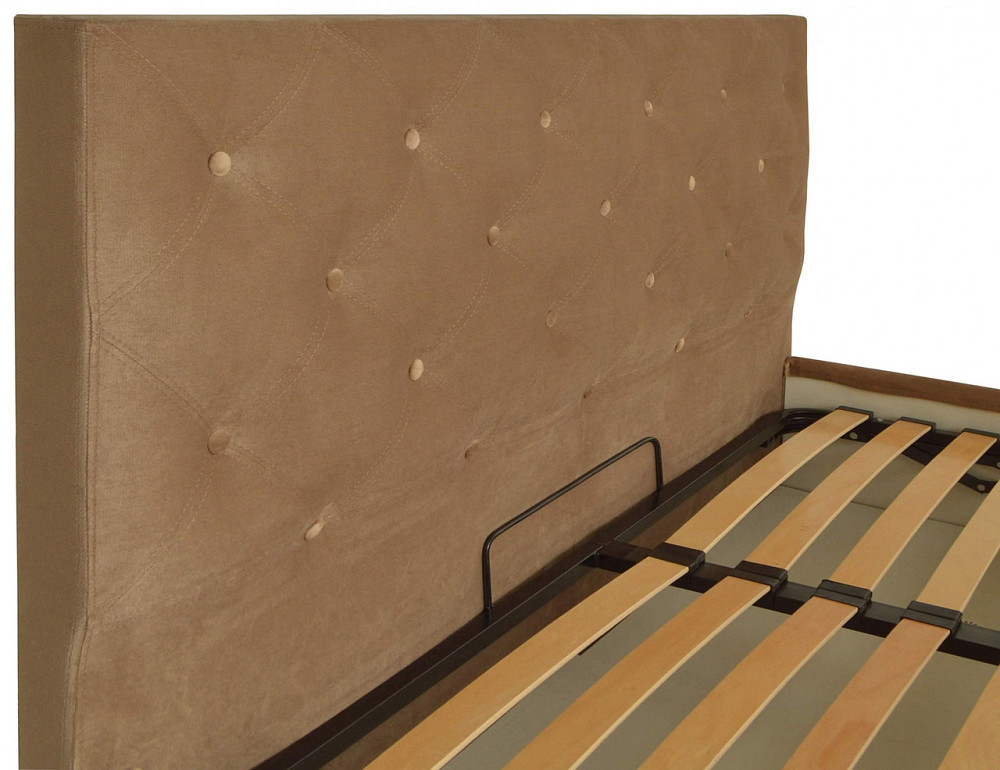 Ліжко Bristol Comfort 140 х 200 см Missoni 004 З підйомним механізмом та нішою для білизни Світло-коричневий Дніпро - фото 3