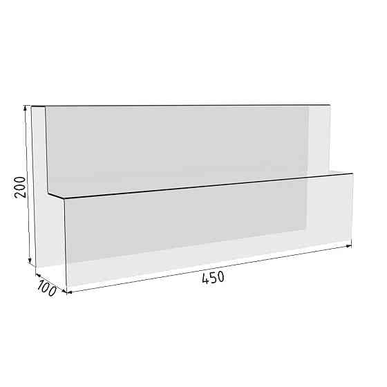 Горка EKOSTAR под товар на 2 ступеньки из акрила 450х100х200 Киев