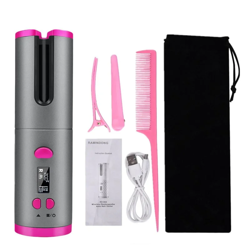 Автоматична бездротова плойка для волосся Hair Curler з LCD дисплеєм, регулюванням температури та таймером Одеса - фото 2