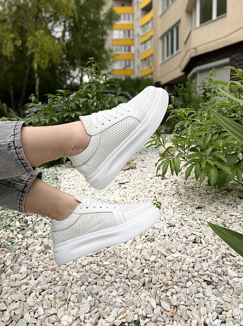 G.S.V. Кеди жіночі G.S.V. L8 білі (весна-осінь, шкіра натуральна) (4475) Коломия - фото 9