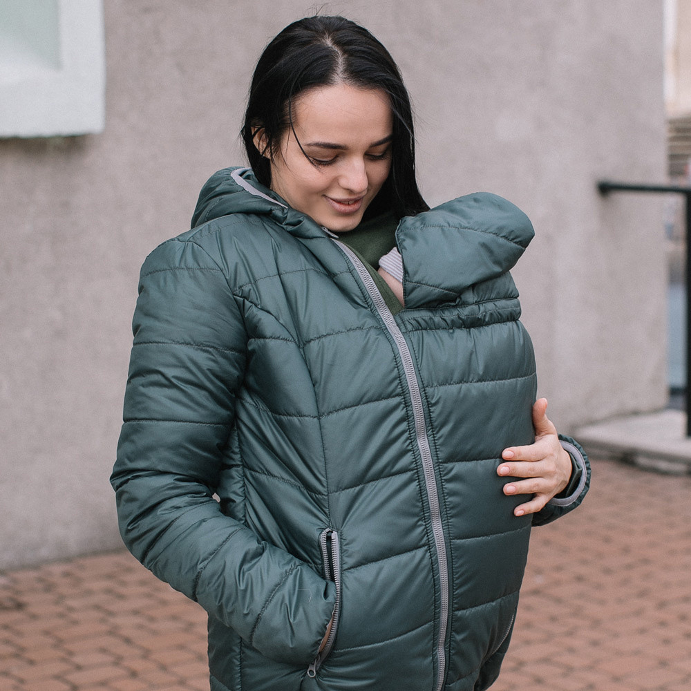 Демисезонная слингокуртка 3 в 1-хаки (размер S) Киев - изображение 2