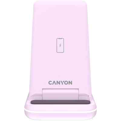 Зарядний пристрій Canyon WS-304 Foldable 3in1 Wireless charger Iced Pink (CNS-WCS304IP) Вінниця