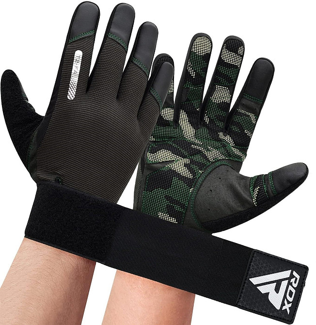 Рукавички для фітнесу RDX T2 Touch Screen Friendly Full Fingerf Army Green XL Каменское - изображение 5
