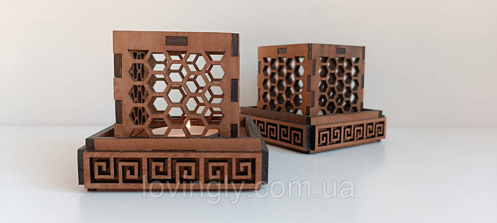 Деревянный подсвечник из акации для чайной свечи. Ирпень - изображение 10