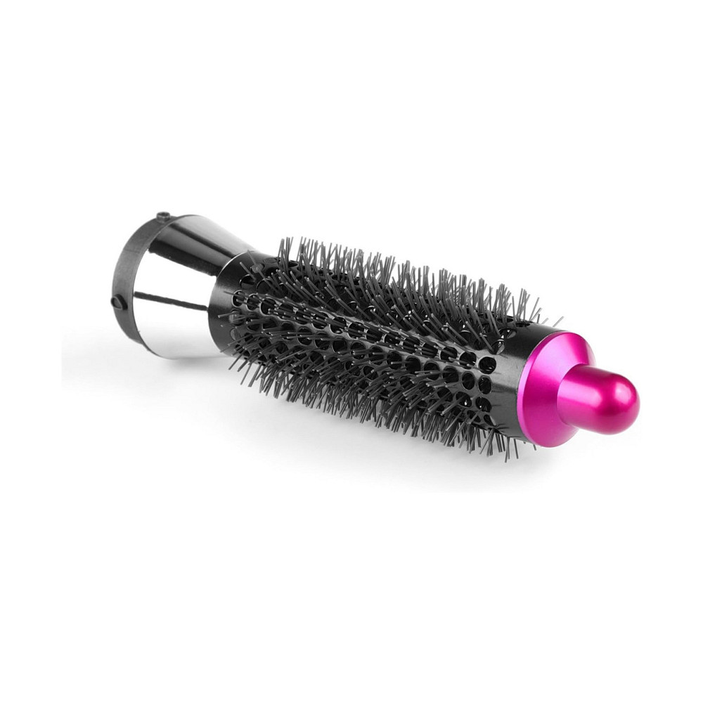 Кругла щітка насадка для Dyson Airwrap BVACUMHEAD фуксія нейлонова щетина силіконова ручка об'ємна сумісна HS05 HS01 Київ - фото 5