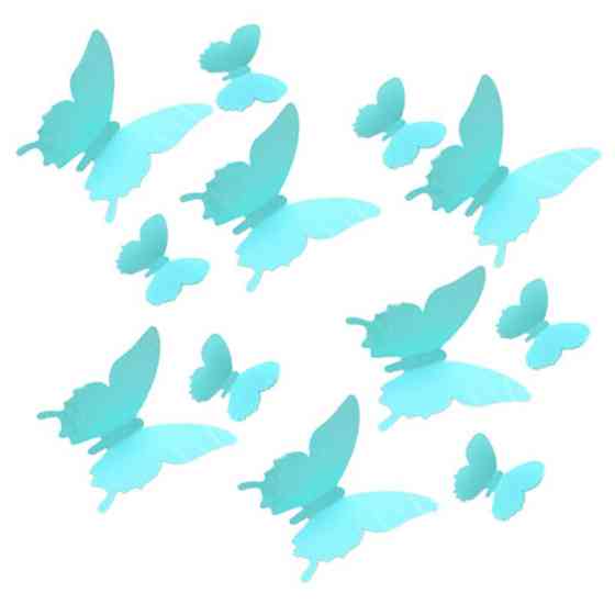 Бірюзові метелики для дому - 12шт. Київ