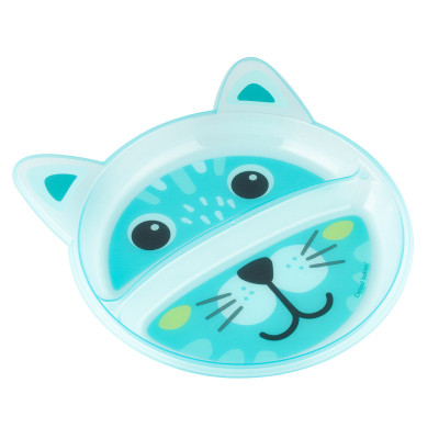 Тарелка детская Canpol babies Зверюшки Бирюзова 2 отделения (74/005) Винница - изображение 1