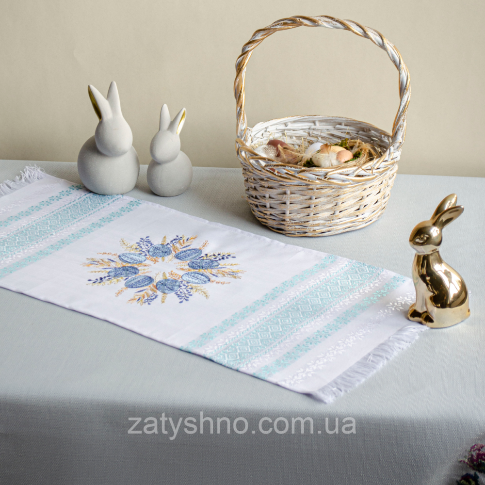 Салфетка вышитая на паску голубая вышивка Киев - изображение 1