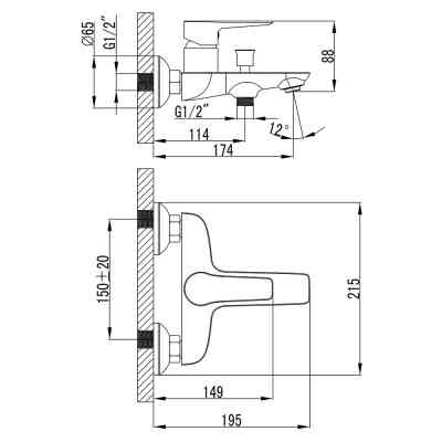 Смеситель Corso BC-1C121W (9605203) Винница