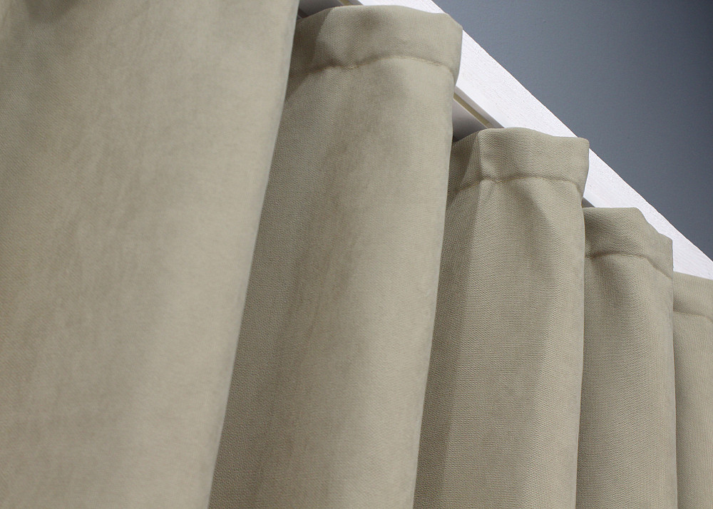 Комплект коротких штор VR-Textil Мікровелюр Petek № 1488ш Бежевий 130х170 см 2 шт (35-0235) Київ - фото 8