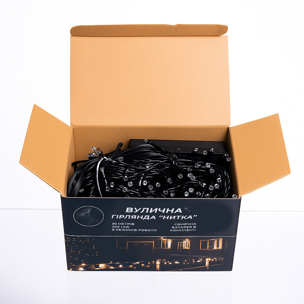 Вулична новорічна гирлянда 30 м, 300 LED, синя Київ - фото 4