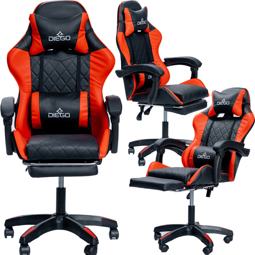 Крісло геймерське DIEGO AERO Black-Red Київ - фото 1